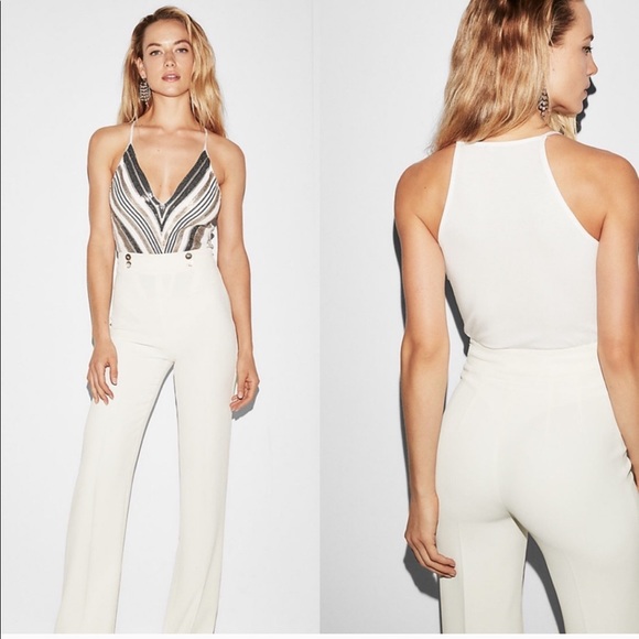 Express Tops Express Sequin Bodysuit Poshmark